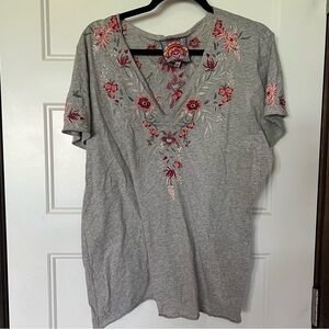 Johnny Was V Neck Top